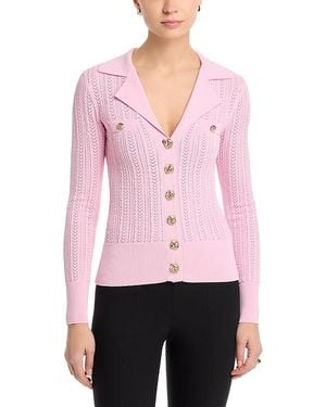 Generation Love Charlotte Pointelle Rib Cardigan - Pink