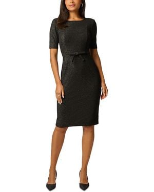 Adrianna Papell Bow Trim Sheath Dress - Black