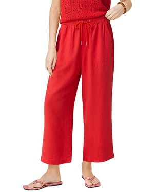 Splendid Angie Cropped Wide Leg Pants - Red