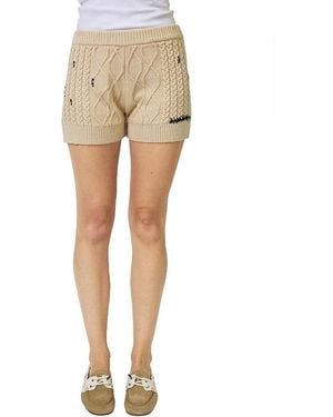Central Park West Jaden Embroidered Shorts - Natural