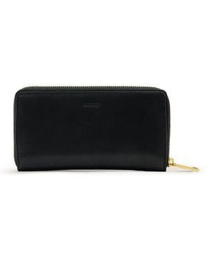 AllSaints Lena Leather Continental Wallet - Black