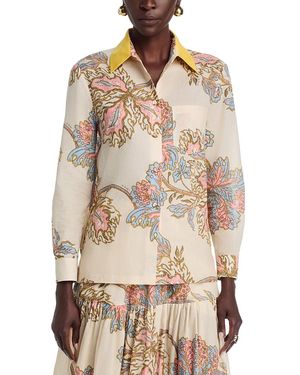 La DoubleJ Printed Cotton Boy Shirt - Natural