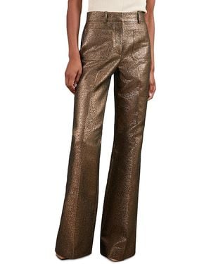 Reiss Sienna Sparkle Flare Pants - Brown