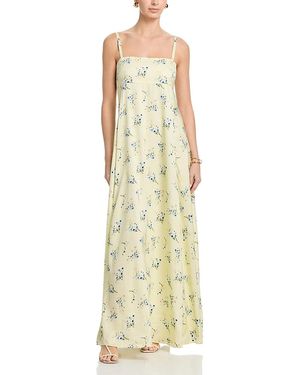 French Connection Ennis Satin Harper Maxi Dress - Metallic