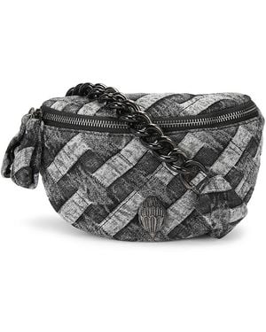 Kurt Geiger Small Kensington Denim Belt Bag - Gray