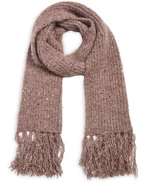 Jocelyn Sequined Rib Knit Scarf - Multicolor
