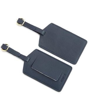 ROYCE New York Leather Luggage Tag - Blue