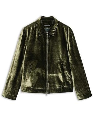 John Varvatos Alden Velvet Zip Jacket - Green
