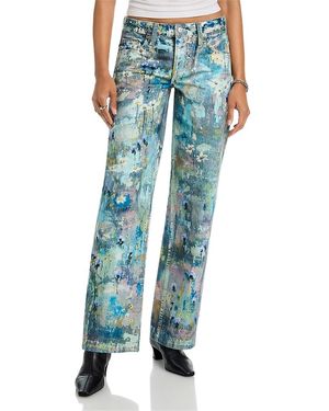 Free People We The Free Tennessee Low Rise Illusions Jeans - Blue