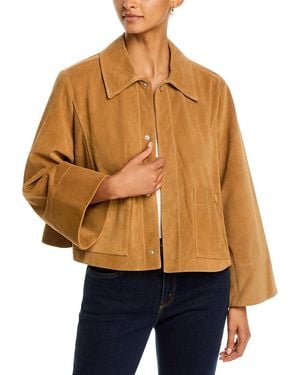 FRAME The Mini Suede Swing Jacket - Blue