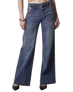 Blue Revival Selena Mid Rise Recycled Wide Leg - Blue