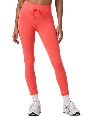 Vuori Daily Form Drawstring Leggings - Red