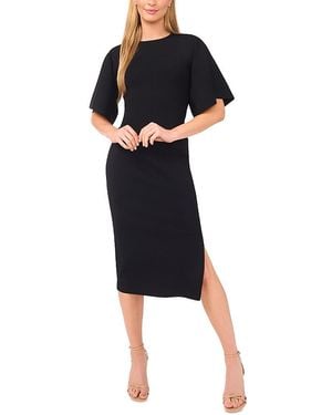 Ted Baker Flare Sleeve Crew Neck Midi Dress - Black