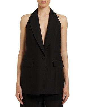 Marella Body Sleeveless Blazer - Black