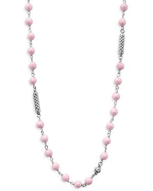 Lagos Sterling Caviar Icon Ceramic Bead Station Collar Necklace, 16-18 - Multicolor
