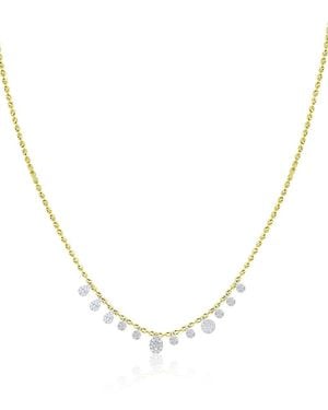 Meira T 14K & Diamond Mini Cluster Bead Necklace, 0.21 Tcw - Metallic