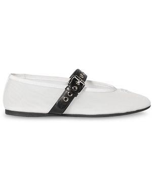 Miu Miu Mary Jane Flats - White