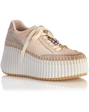 Chloé Nama Platform Sneakers - Natural
