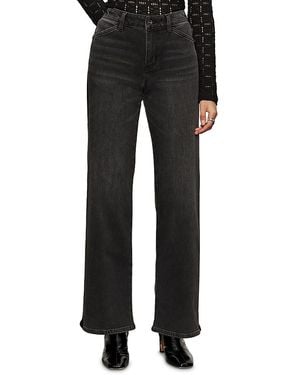 Sanctuary Tuxedo High Rise Relaxed Straight Jeans - Black