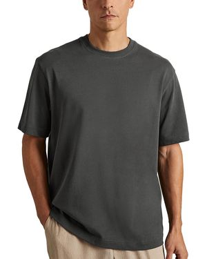Reiss Oversized Garment Dyed Tee - Gray