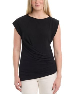Wilt Clothing Boat Neck Rolled Cuff Tee - Black
