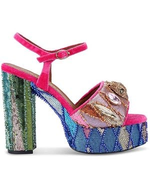Kurt Geiger Kensington Platform Sandals - Blue