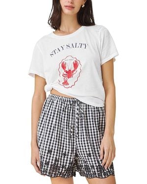 Splendid Stay Salty Graphic Tee - White