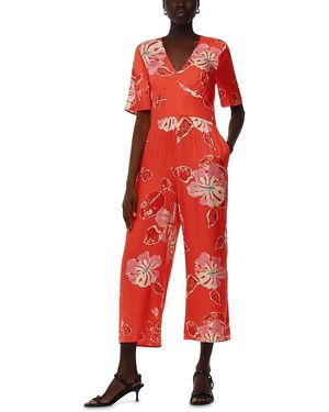 Whistles Hawaiian Print Aimee Jumpsuit - Red