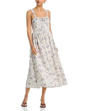 Aqua Tie Midi Dress - White
