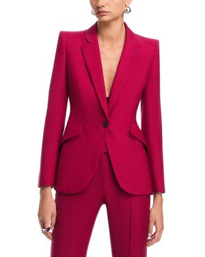McQueen Single Breasted Blazer - Red