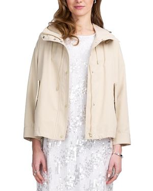 Elle Collection Hooded Cropped Parka Jacket - Natural