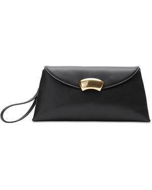 3.1 Phillip Lim Id Dual Medium Soft Leather Clutch - Black