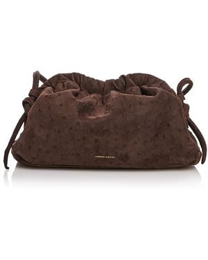 Mansur Gavriel Mini Embossed Leather Cloud Clutch - Brown
