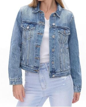 Bayeas Disstressed Denim Jacket - Blue