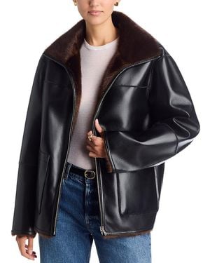 Stand Studio Brella Reversible Faux Shearling Jacket - Black