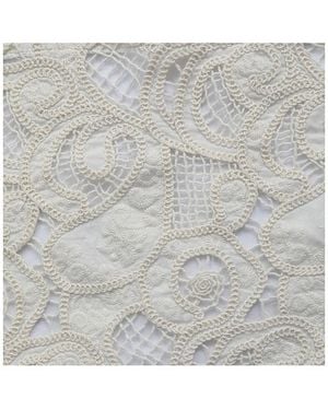 Miss Circle Janie Cotton Lace Triangle Head Scarf - Gray
