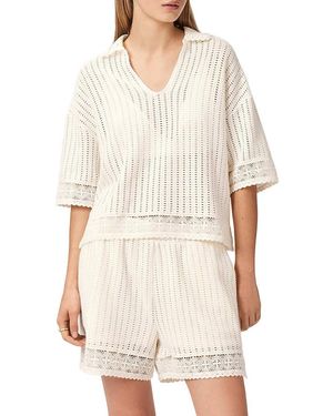 AllSaints Elma Crochet Shorts - White