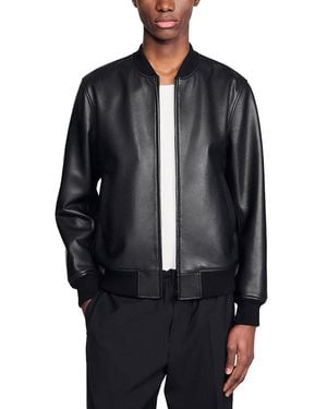 Sandro Leather Jacket - Black