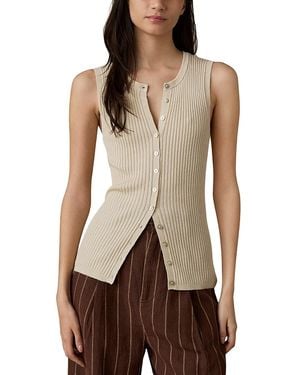 Faherty Miramar Linen Blend Cami Cardigan - Brown