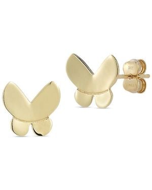 Moon & Meadow 14K Butterfly Stud Earrings - Metallic
