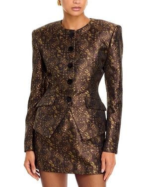 Ronny Kobo Wanda Printed Blazer - Brown