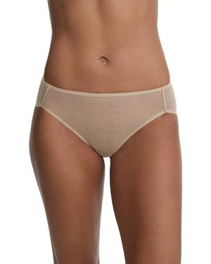 Skarlett Blue Jolie Sheer Lace French Cut Brief - Brown