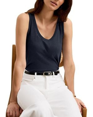 M.M.LaFleur M. M.Lafleur Organic Cotton Slub Wyatt Tank - Blue