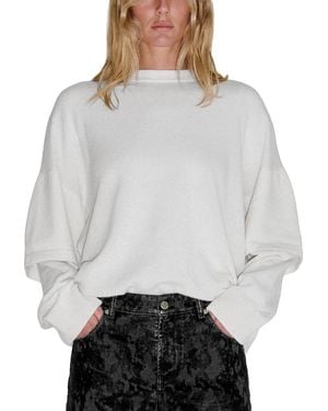 DARKPARK Troy Merino Wool & Cashmere Double Sleeve Tee - Gray
