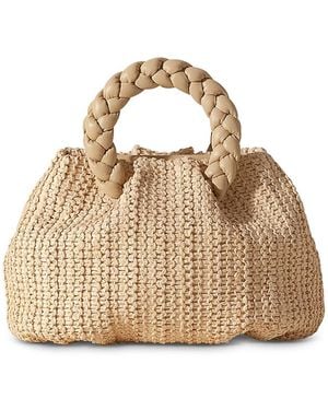 Hereu Bombom M Raffia Crossbody - Metallic