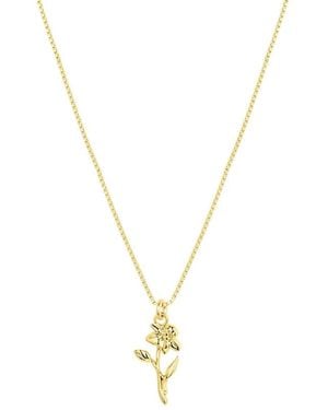 SET & STONES Elsie Birth Flower Necklace - Metallic