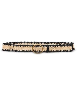 Gerard Darel Paloma Raffia Belt - White