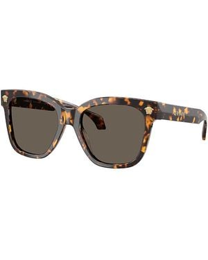 Versace Square Sunglasses, 55Mm - Brown