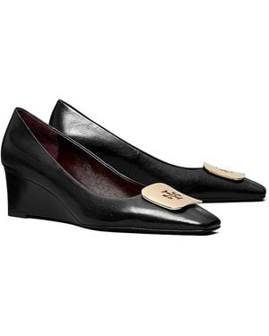 Tory Burch Georgia Wedge Pumps - Black