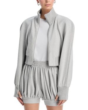 Norma Kamali Oversized Turtle Bomber Jacket - Gray